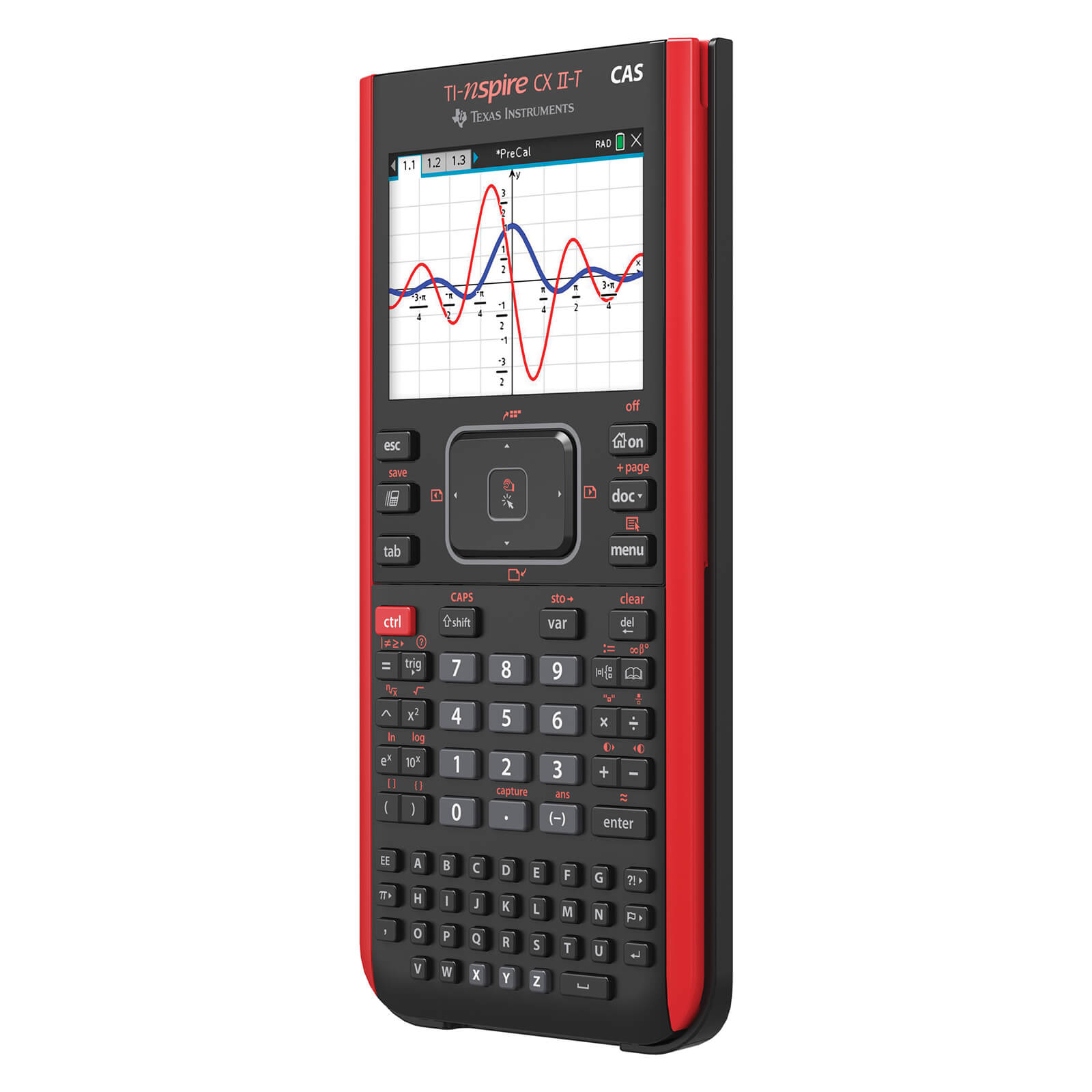 Calculatrice Graphique TI-Nspire CX II-T CAS Avec Housse De Protection WYNGS Bleue - Pack école Et études