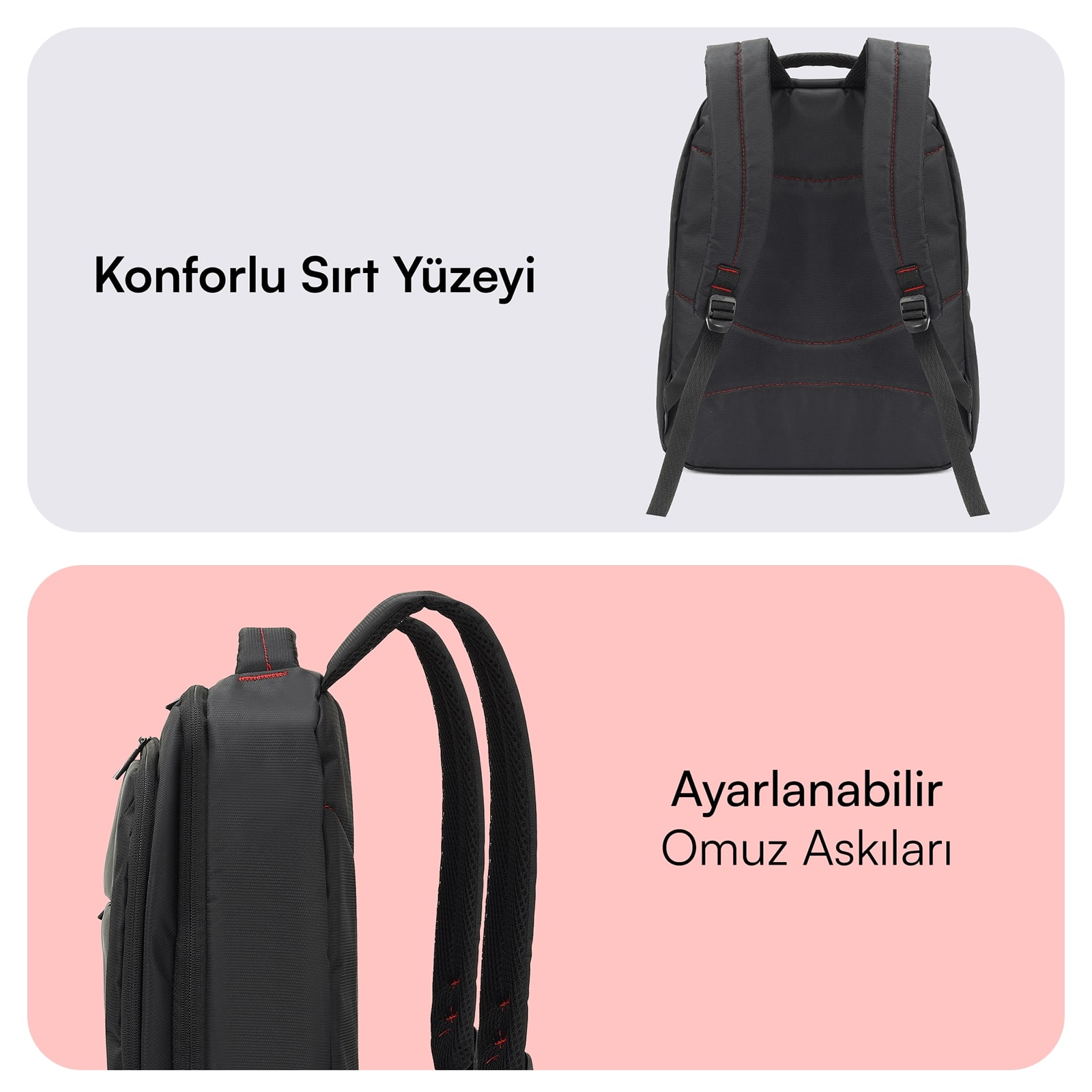 MACK MCC-006 15.6" OFFICE Notebook Sırt Çantası Siyah MACK MCC-006 15.6" OFFICE Notebook Sırt Çantası Siyah